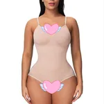 Women's Plus Size Sling Body One-piece Corset - Apricot