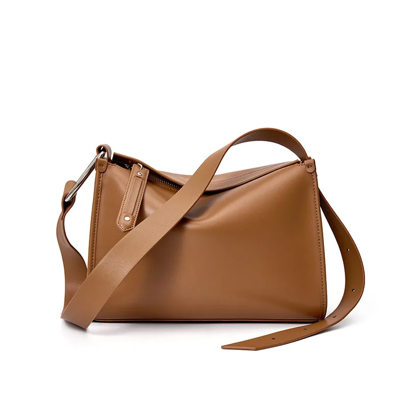 Genuine Leather Niche High grade Ladies New Crossbody Bag For Women Brown - Shop at LoveMi
