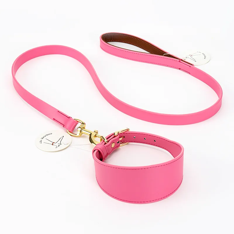 Soft Hand Holding Rope Necklet Set Pet Supplies - Pink