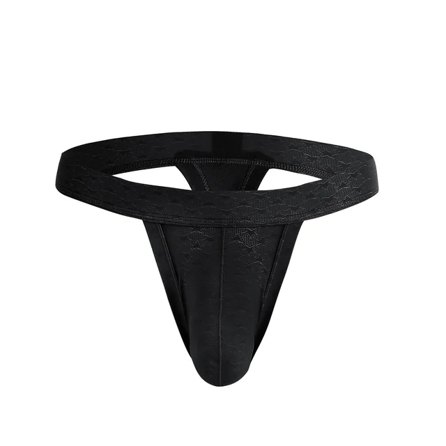 Men's Breathable Bag For Comfortable And Sexy Thong Underwear Black - Shop at LoveMi