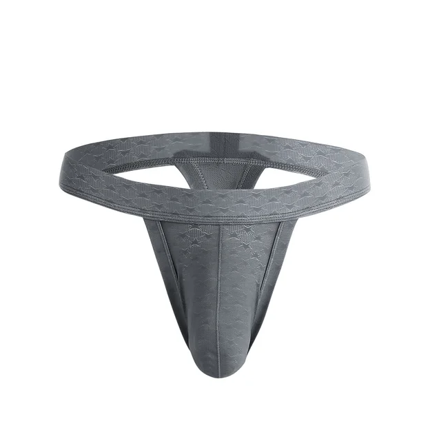 Men's Breathable Bag For Comfortable And Sexy Thong Underwear Gray - Shop at LoveMi