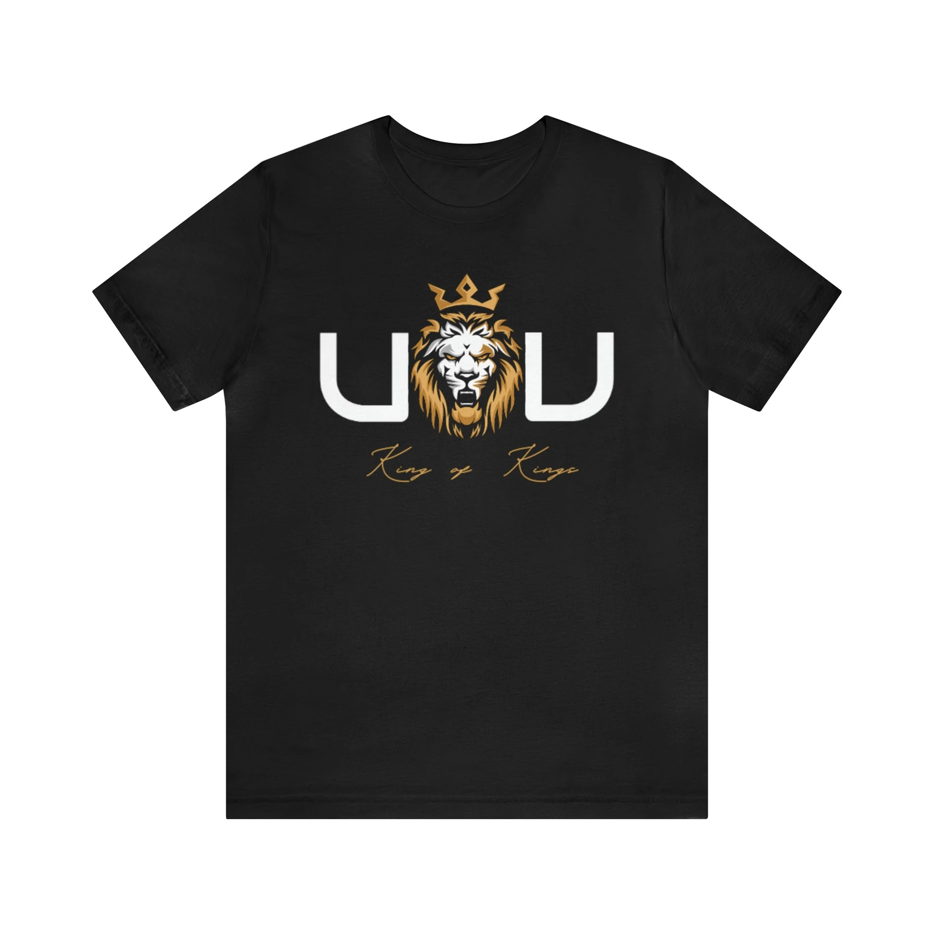 King Short Sleeve T-shirt Printed Men's - Black