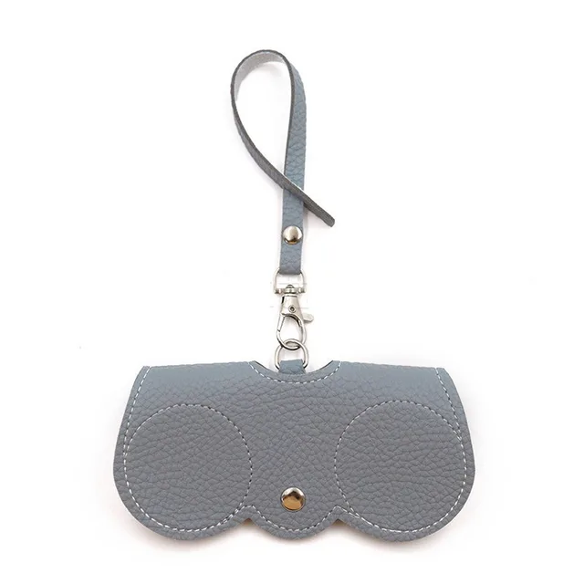 New PU Portable Simple Glasses Bag Sky Blue - Shop at LoveMi