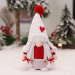 Christmas Couple Ushanka Decoration Faceless Doll - Dgj69 Female