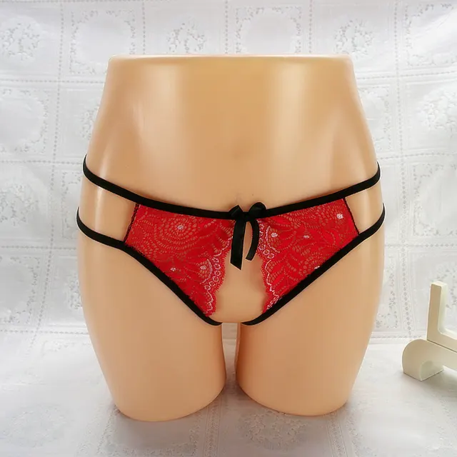 Lady Sexy Lace Girl Low Waist T back Red - Shop at LoveMi