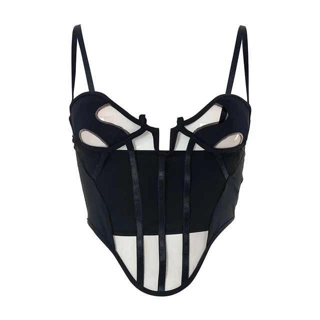 Fashion Personality Hollow Out Waist Top Black - Shop at LoveMi