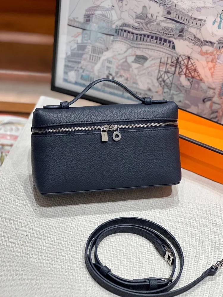 Single Shoulder Crossbody Carrying Real Leather Bag Black - Shop at LoveMi