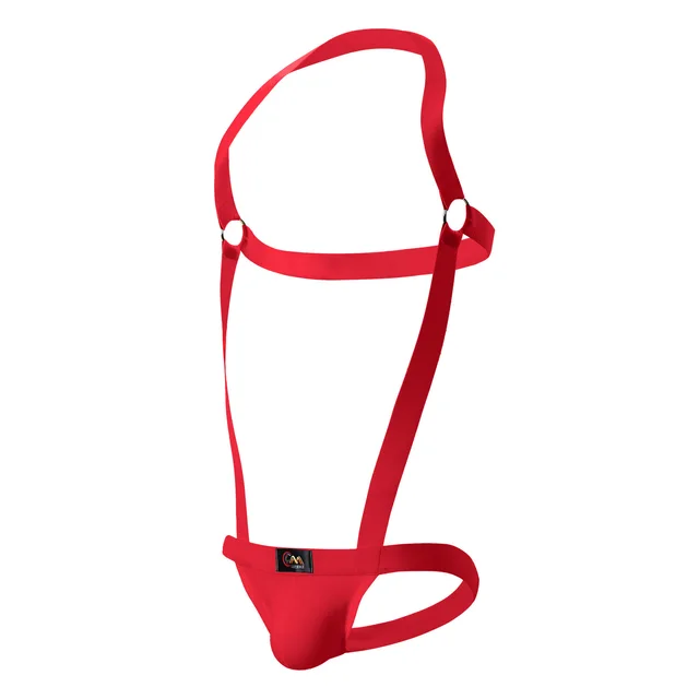 Men's Stage Performance Integrated Strap Sexy Briefs Red - Shop at LoveMi