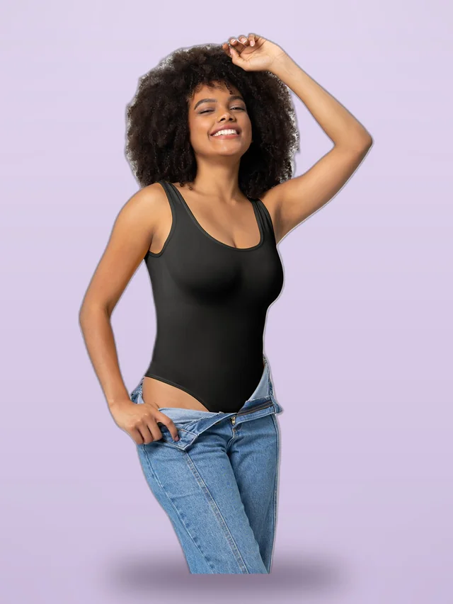 Large Seamless One Piece Bodysuit For Women 36782Black - Shop at LoveMi