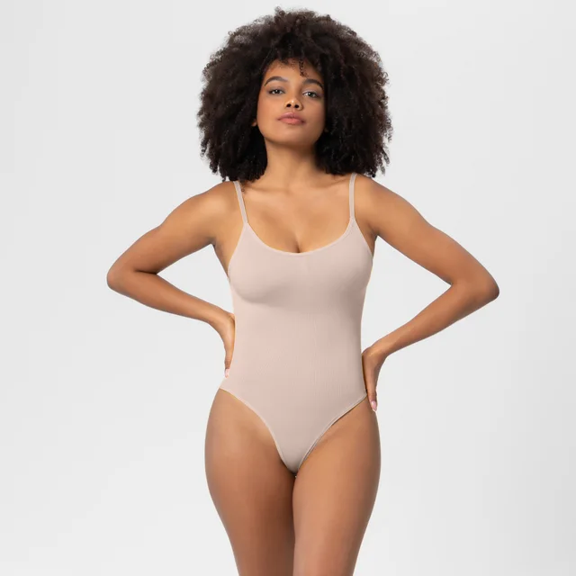 Large Seamless One Piece Bodysuit For Women 36799Skin Tone - Shop at LoveMi