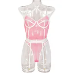 Light Pink Net White Belt
