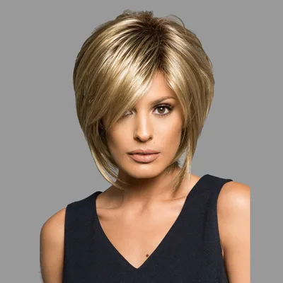 Women's Fashion Realistic High temperature Fiber Micro volume Short Hair Wig Wig401 Light Gold - Shop at LoveMi