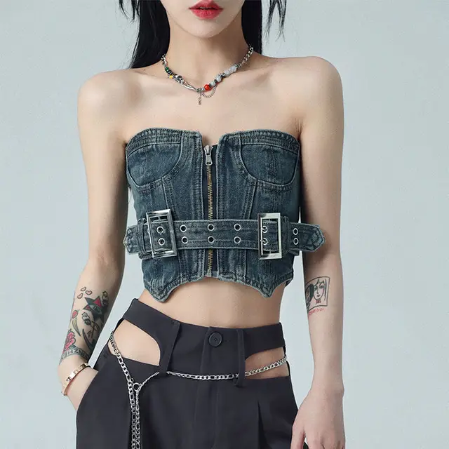 Design Sense All matching Outer Wear Work Vest Blue - Shop at LoveMi