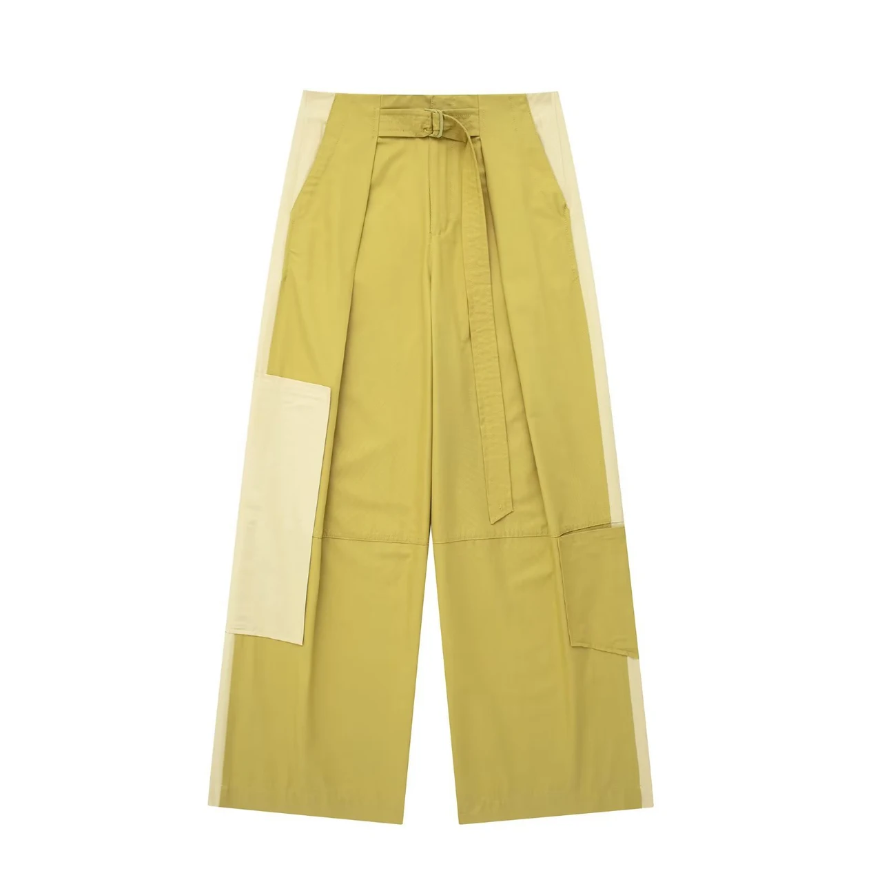 Women's Patchwork Three-piece Windbreaker Fabric Shirt Midi Skirt Skirt Waist With Trim Straight - Pants