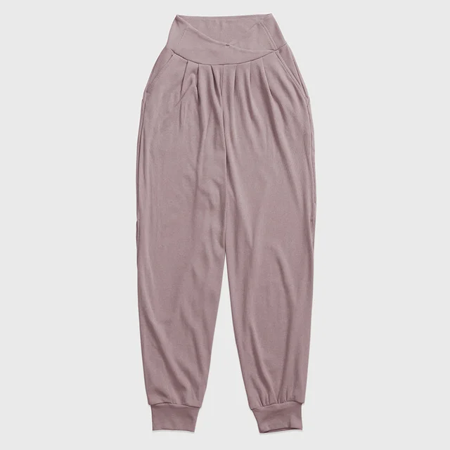 Summer New Yoga Thread Wide Leg Ankle tied Split Casual Breathable Fitness Pants Pink Purple Pants - Shop at LoveMi