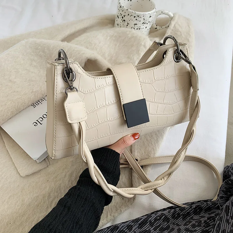 Single Shoulder Underarm Bag Female Fashion Niche Design Beige - Shop at LoveMi