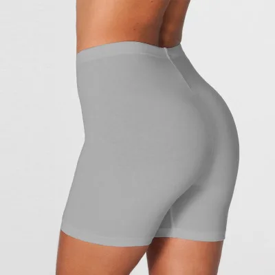 Large Size Solid Color Thin Leggings Sports Shorts Light Gray - Shop at LoveMi