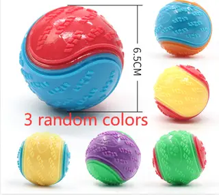 Dog Molar Long Lasting Ball Tpr Toy - 3 Random Colors - View 1