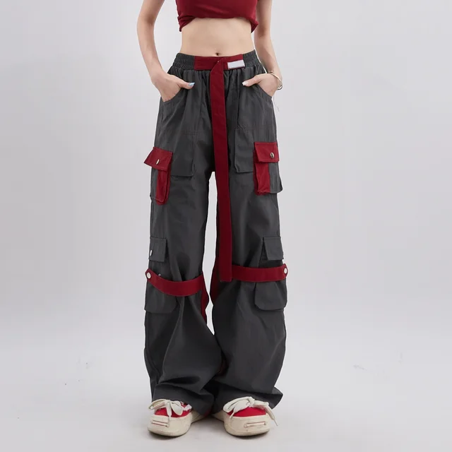 Summer Loose High Waist Straight Casual Pants Gray - Shop at LoveMi