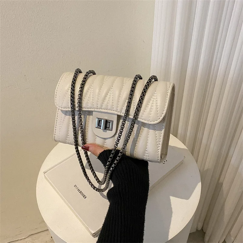 Beautiful Retro Textured Diamond Small Bag Women Beige - Shop at LoveMi