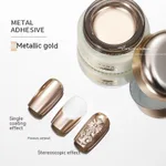 Manicure Metalic Glue Gold And Silver Color French Painting - Liquid Metalic Glue Gold 8G