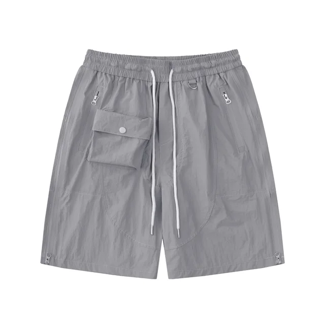 American Retro Multi pocket Functional Workwear Shorts Gray - Shop at LoveMi