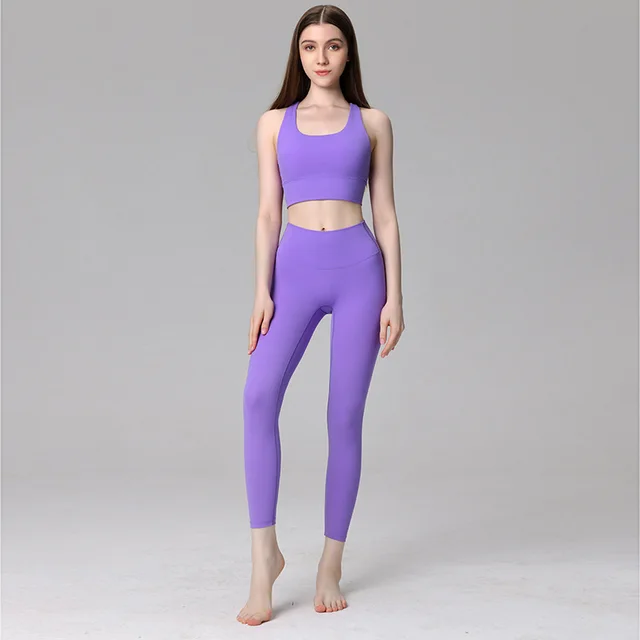 Sports Underwear Shockproof Top Women's Suit Lilac Purple Suit 06 - Shop at LoveMi