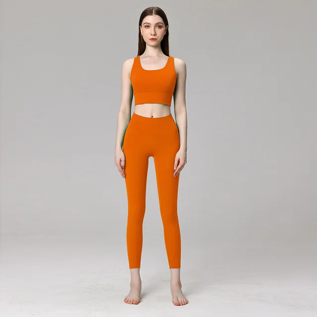 Sports Underwear Shockproof Top Women's Suit Rattan Yellow Suit 06 - Shop at LoveMi