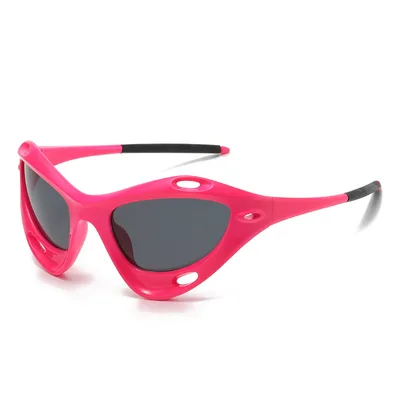 Large Frame Cat Eye Personality Hollow Out Cycling Sunglasses C2 - Shop at LoveMi