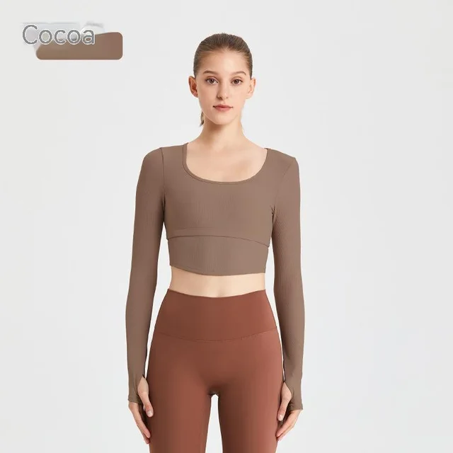 Tight Top T shirt Sports Running Cocoa Color - Shop at LoveMi