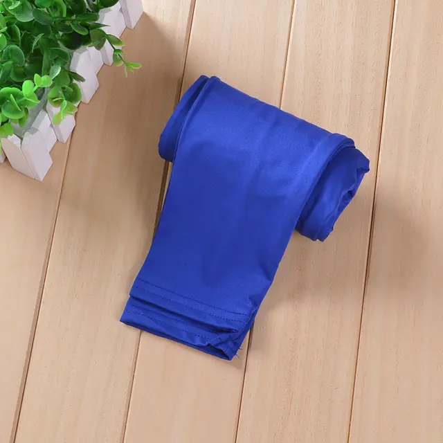 Spring And Autumn Milk Silk Girls' Tight Elastic Bottoming Cropped Pants Sapphire Blue - Shop at LoveMi