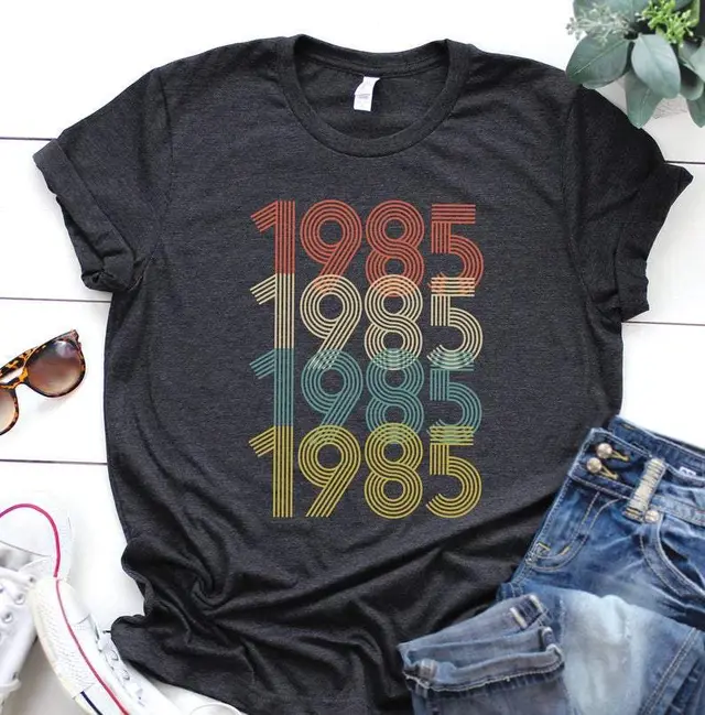 Color Printed T shirt Short Sleeve Loose Top Blackish Gray T - Shop at LoveMi