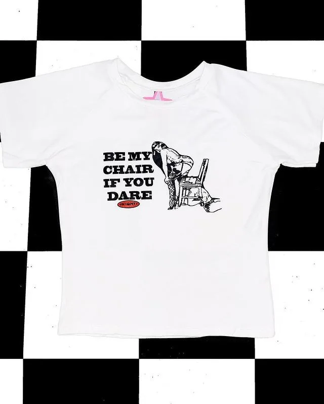 Women's Fashionable Simple Letter Printed Short T shirt White - Shop at LoveMi