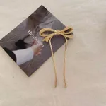 Retro Metal Bow Hairpin Japanese Sweet - Gold