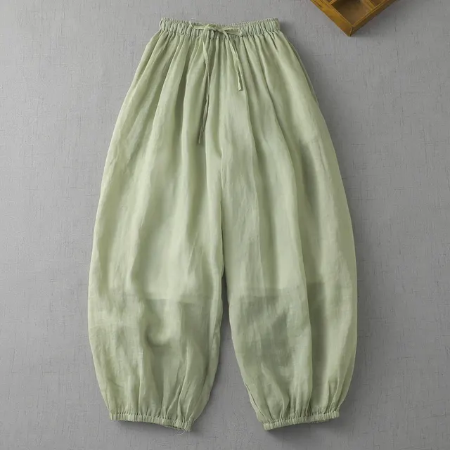 Women's Fashion Casual Elastic Waist Loose Bloomers Green - Shop at LoveMi