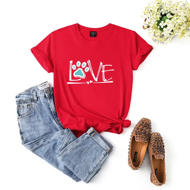 Women's Fashionable Personality Plus Size T shirt Red - Shop at LoveMi