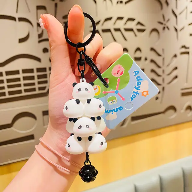 Cute Piggy Jenga Keychain Doll Pendant Cute Pet Jenga Garden Panda - Shop at LoveMi