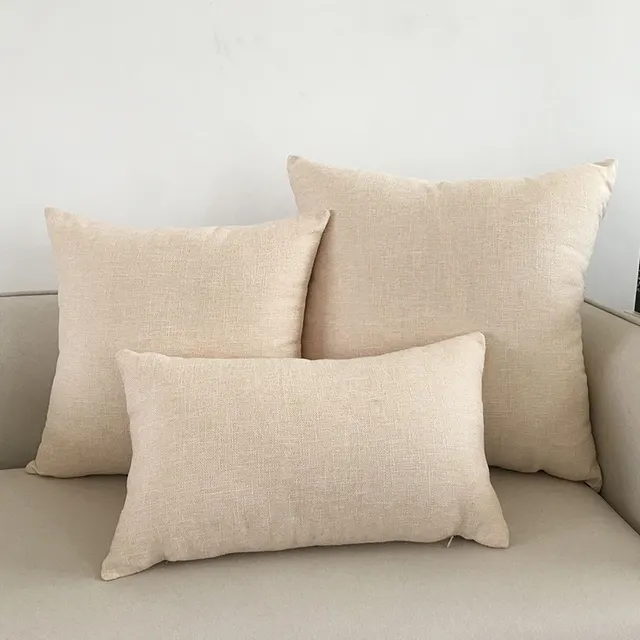 Simple Fabric Solid Color Cotton And Linen Throw Pillow Cushion Cover Ckd 04 - Shop at LoveMi