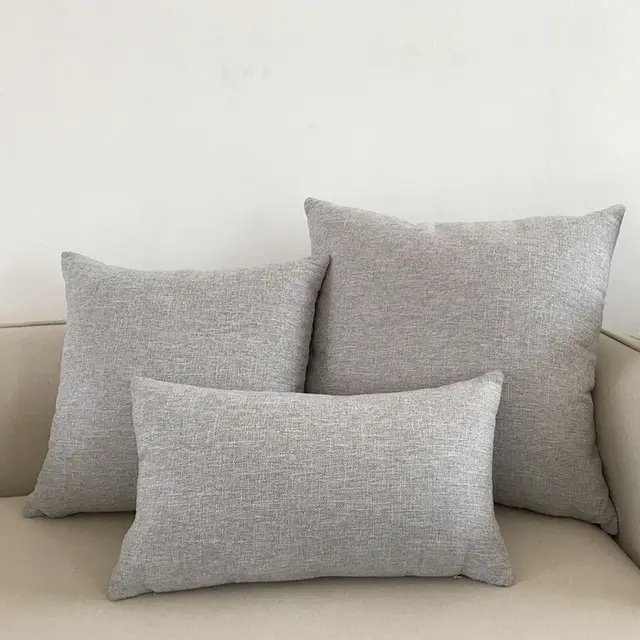 Simple Fabric Solid Color Cotton And Linen Throw Pillow Cushion Cover Ckd 07 - Shop at LoveMi
