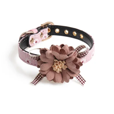 Pet dog collar pu dog collar cat collar Pink - Shop at LoveMi