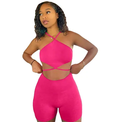Women's Vest Shorts Two piece Set Rose - Shop at LoveMi