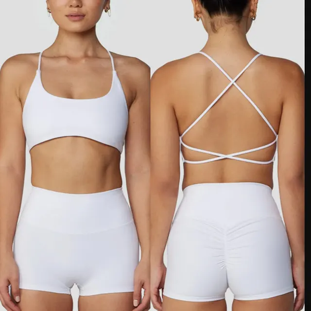 Nude Feel Yoga Bra Outdoor Sports Top For Women White Top - Shop at LoveMi