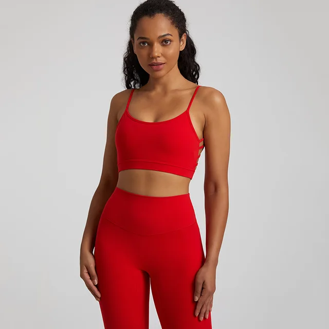 Back Shaping Shockproof Sports Underwear Women's Outdoor Running 4070 Christmas Red - Shop at LoveMi