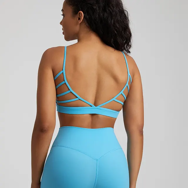Back Shaping Shockproof Sports Underwear Women's Outdoor Running 4070 Sky Blue - Shop at LoveMi