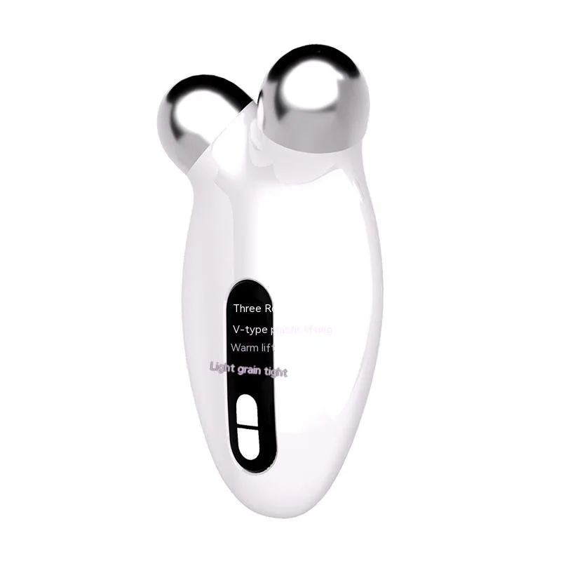3D Roller EMS Micro Current Roller Vibration Facial Lifting Remove Fine Lines Face Slimming Device White - Shop at LoveMi
