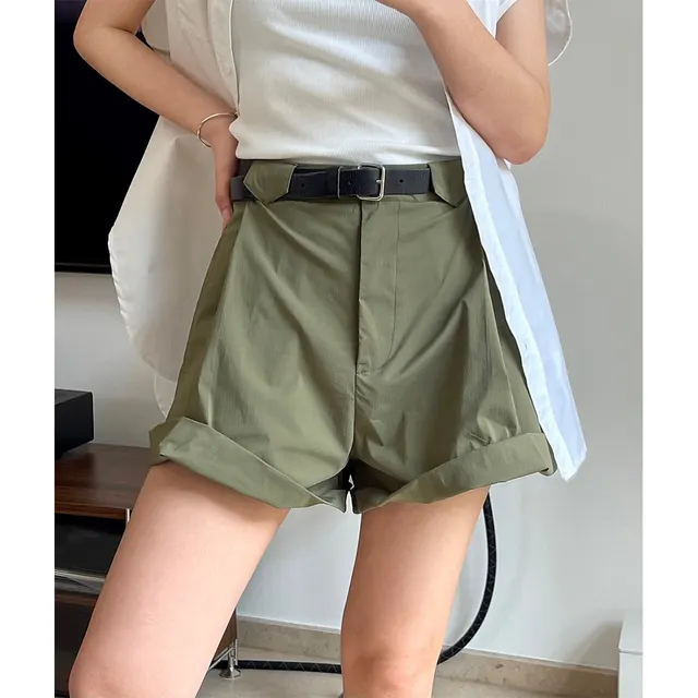 Loose A Line Style Slimming Casual Cropped Pants Army Green - Shop at LoveMi