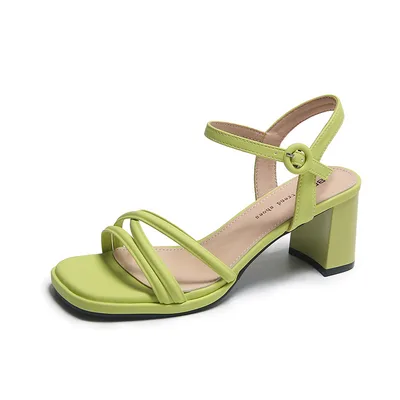 Women's Fashionable Outerwear Simple Elegant Sandals Green - Shop at LoveMi