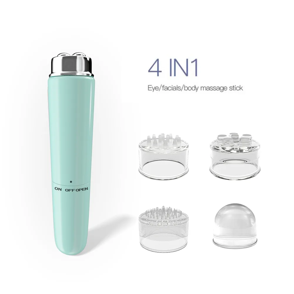 4 In 1 Electric Facial Massager Micro Vibration Eye Beauty Instrument For Relax Eye Dark Circles Eye Bags Puffiness Eye Massage Cyan - Shop at LoveMi