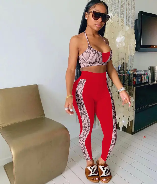 Women's Strap Tube Top Positioning Printing Suit Red - Shop at LoveMi
