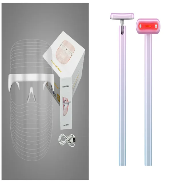 LED Three color Beauty Mask Household Face Acne Removing Photon Skin Rejuvenation Skin Whitening And Spots Lightening Beauty Apparatus Set1 - Shop at LoveMi